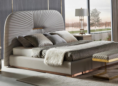 Designer Bed Bedroom Beds Textile Hotel Luxury Upholstery Seat Fabric Italy